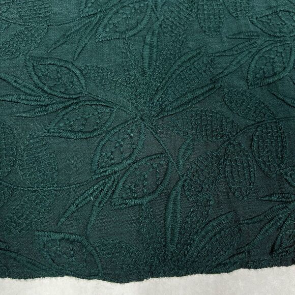 LOFT Emerald Green Floral Embroidered V-Neck Strappy Lined Cami Top Women Medium - Picture 7 of 11